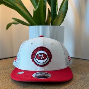 New Era San Francisco 49ers White and Red Snapback Hat